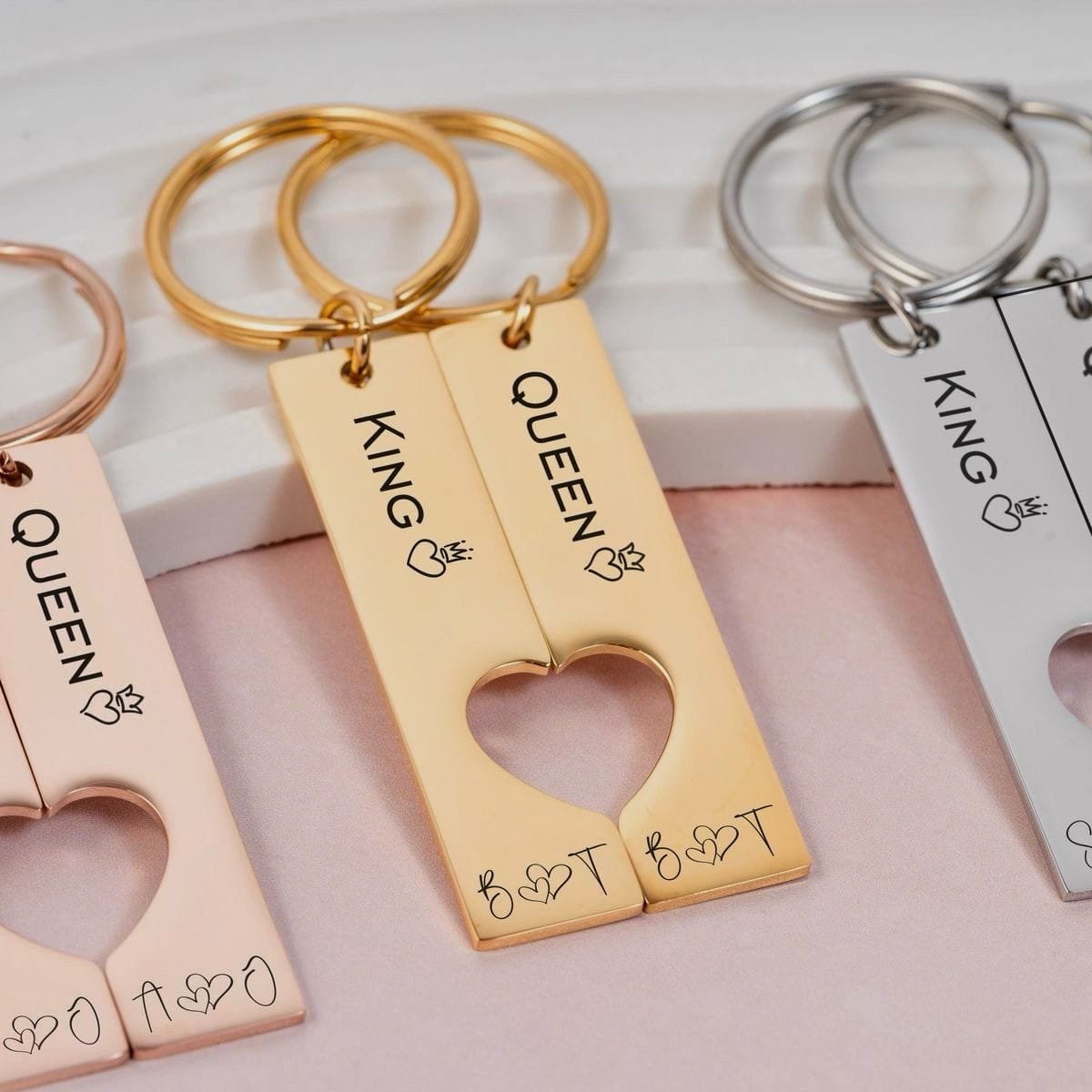 CoupleHeart Keychain
