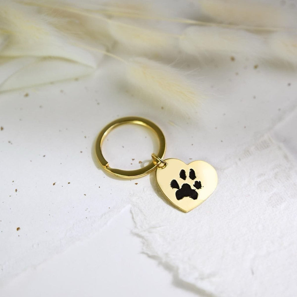 Paw KeepSake Keychain Heart