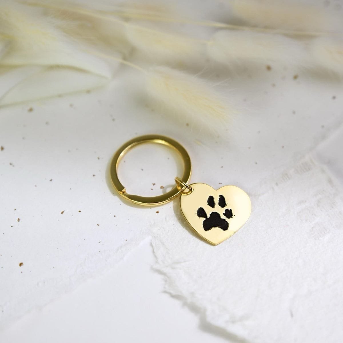 Paw KeepSake Keychain Heart