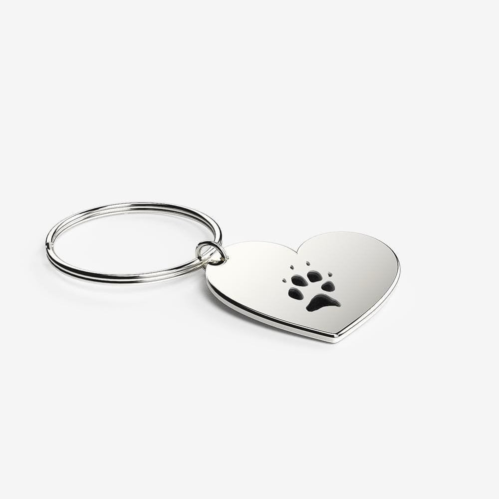 Paw KeepSake Keychain Heart
