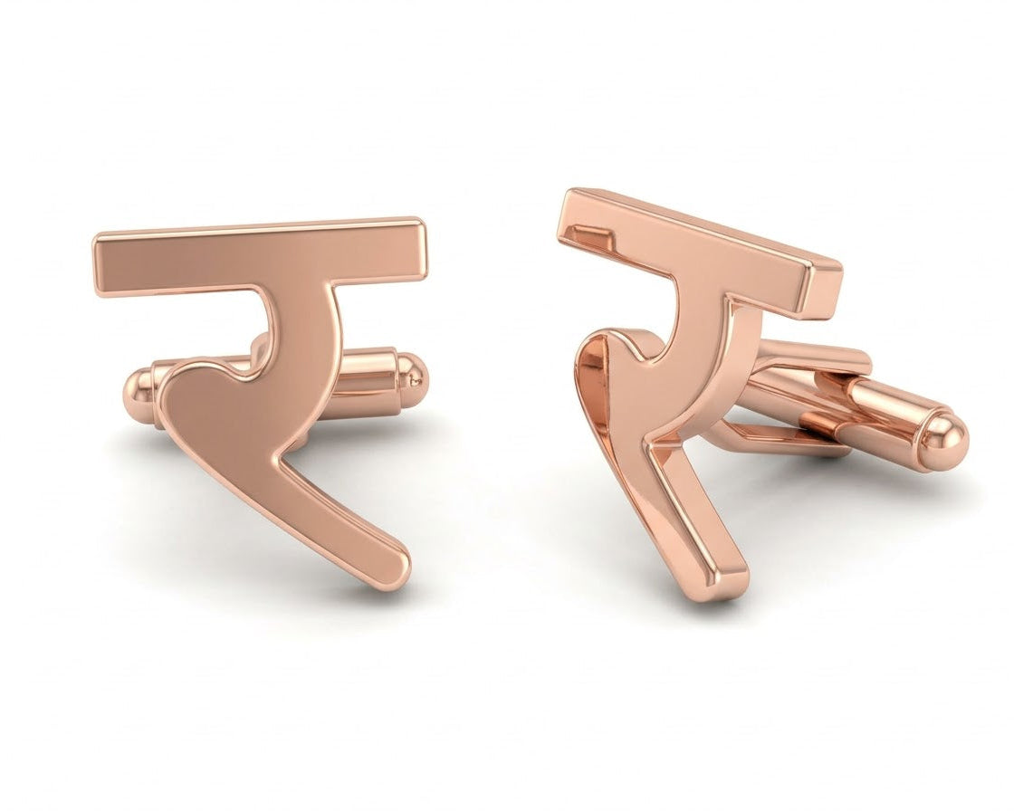 Hindi Letter Cufflink