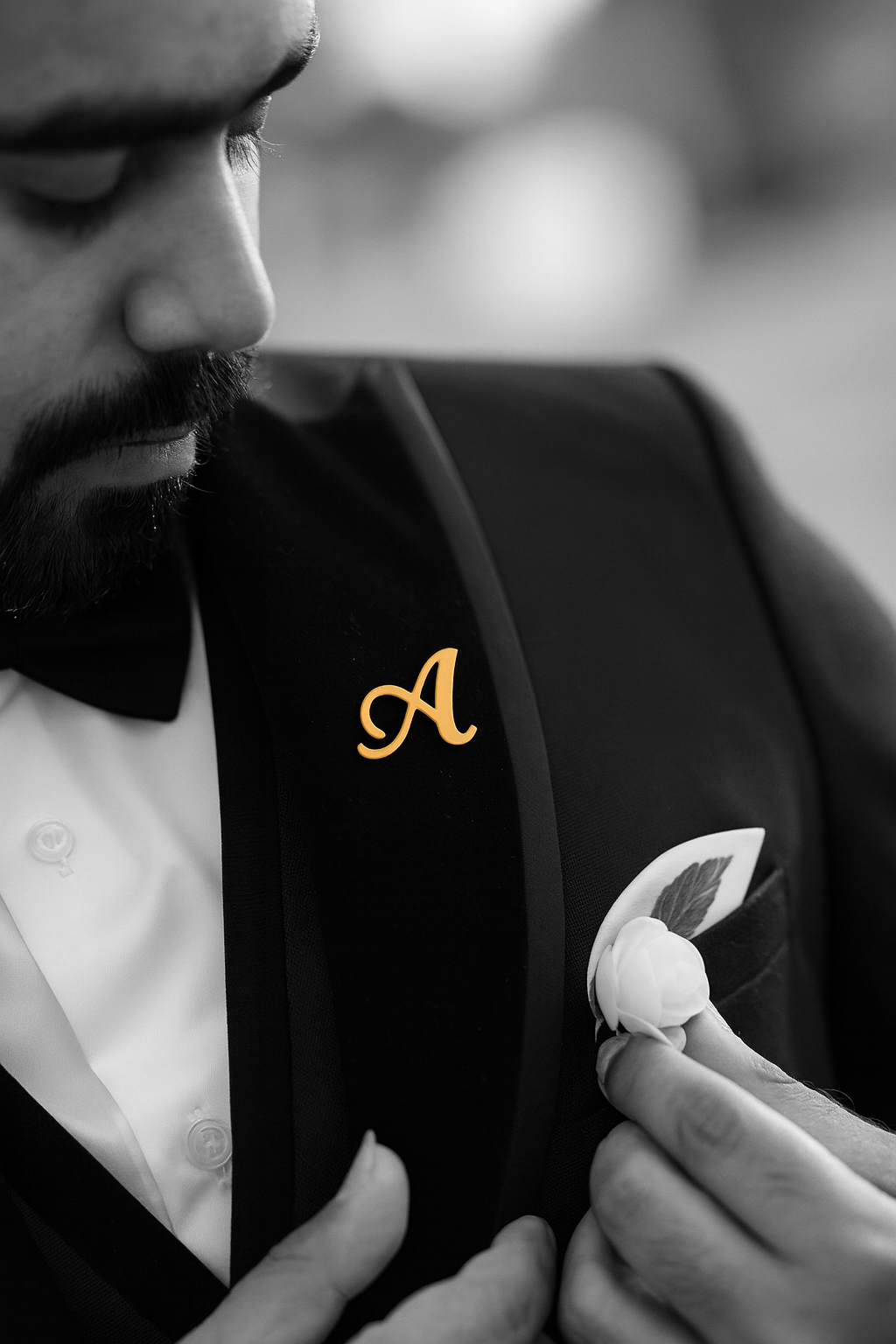 Single Initial Brooch