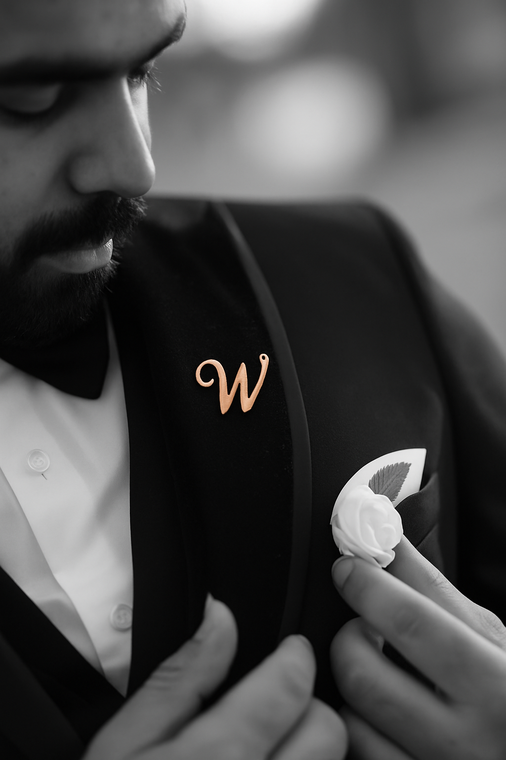 Single Initial Brooch