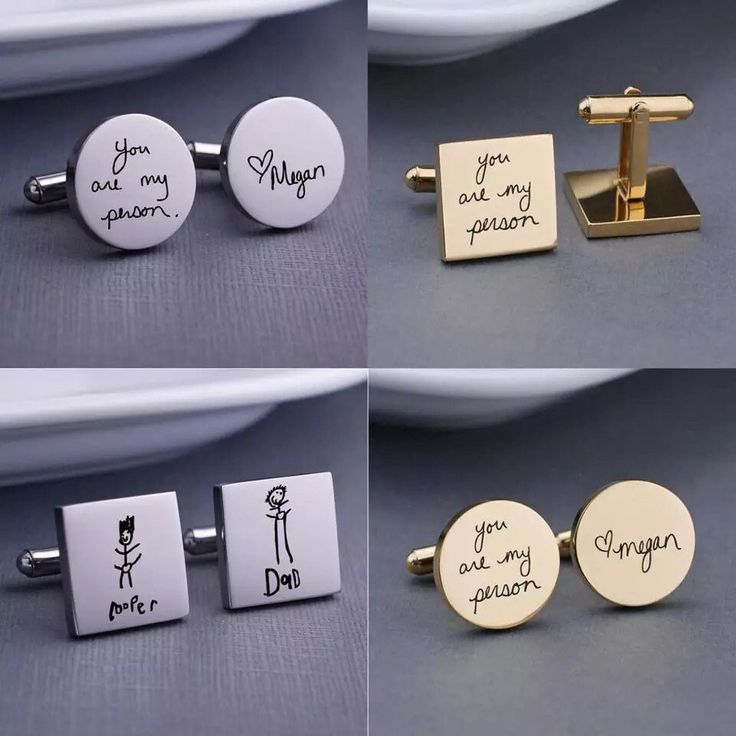 Handwriting engraved cufflinks