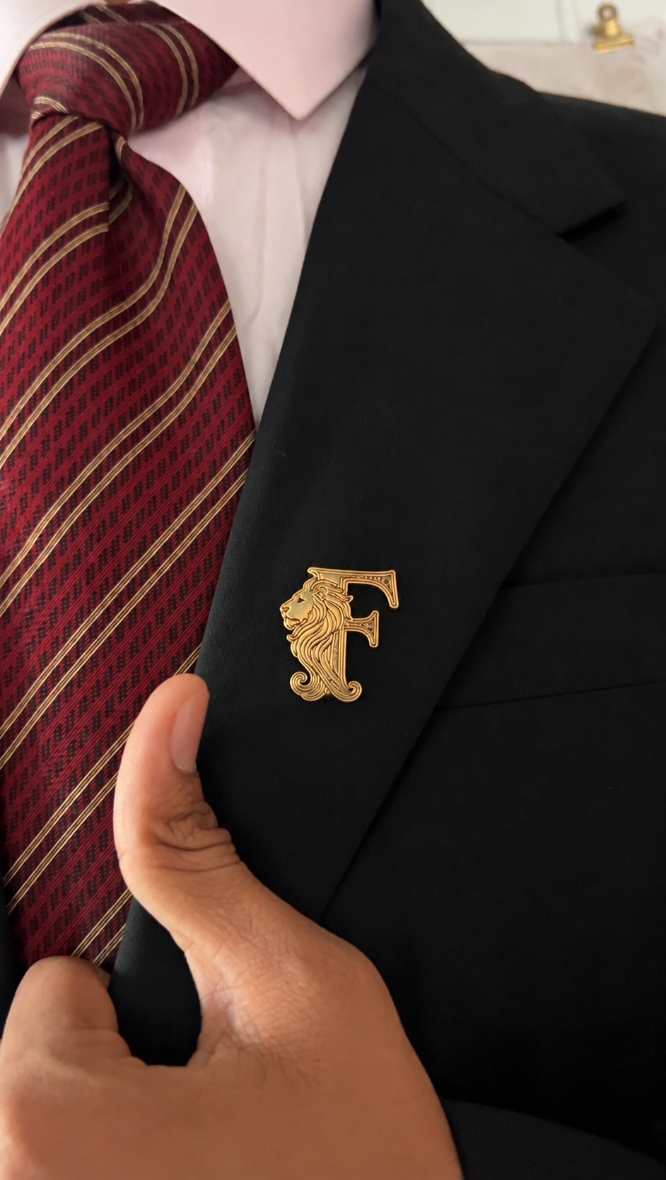 Custom Lion Brooch