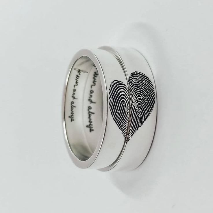 FingerPrints Ring Couple Set