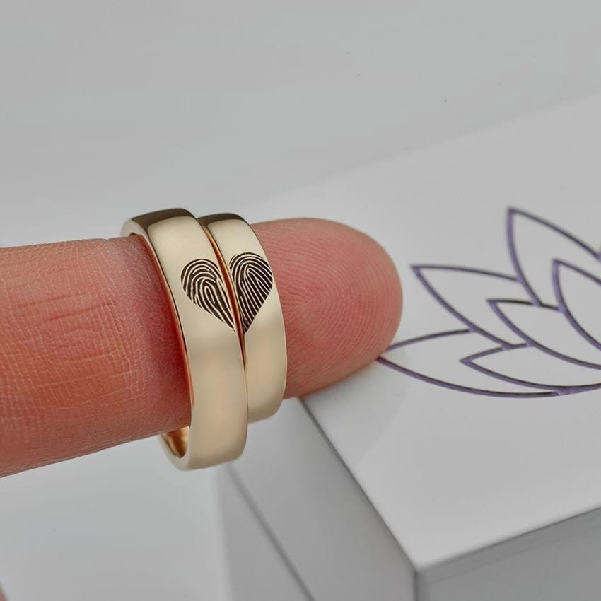 FingerPrints Ring Couple Set