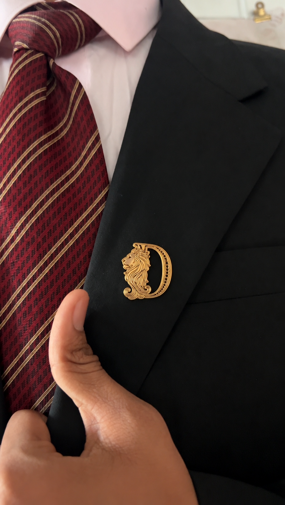 Custom Lion Brooch