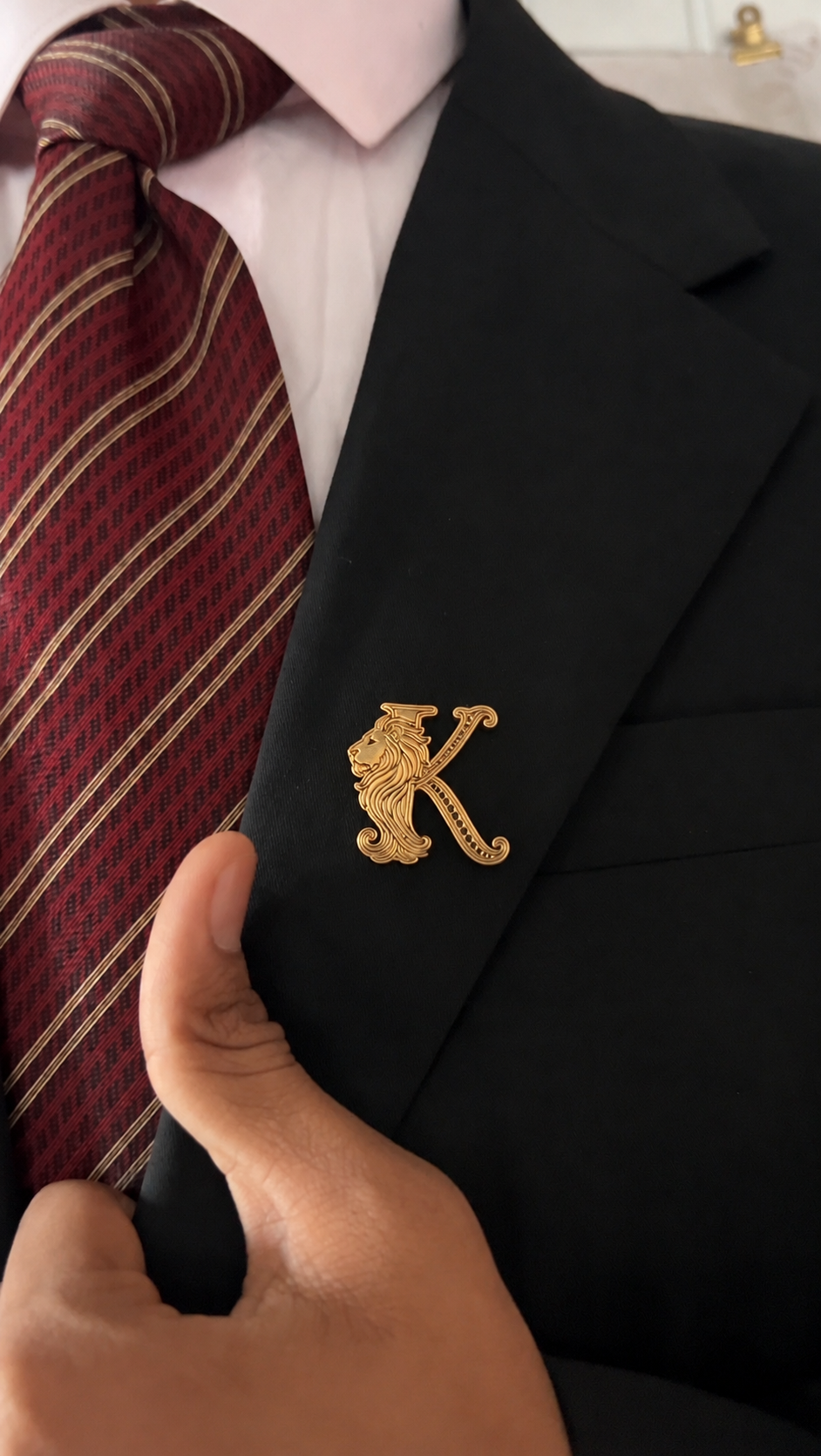 Custom Lion Brooch