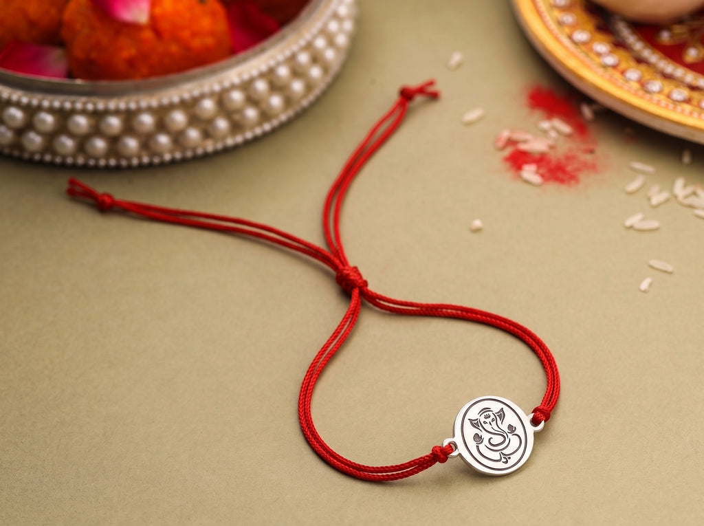 Ganesha Silver Rakhi