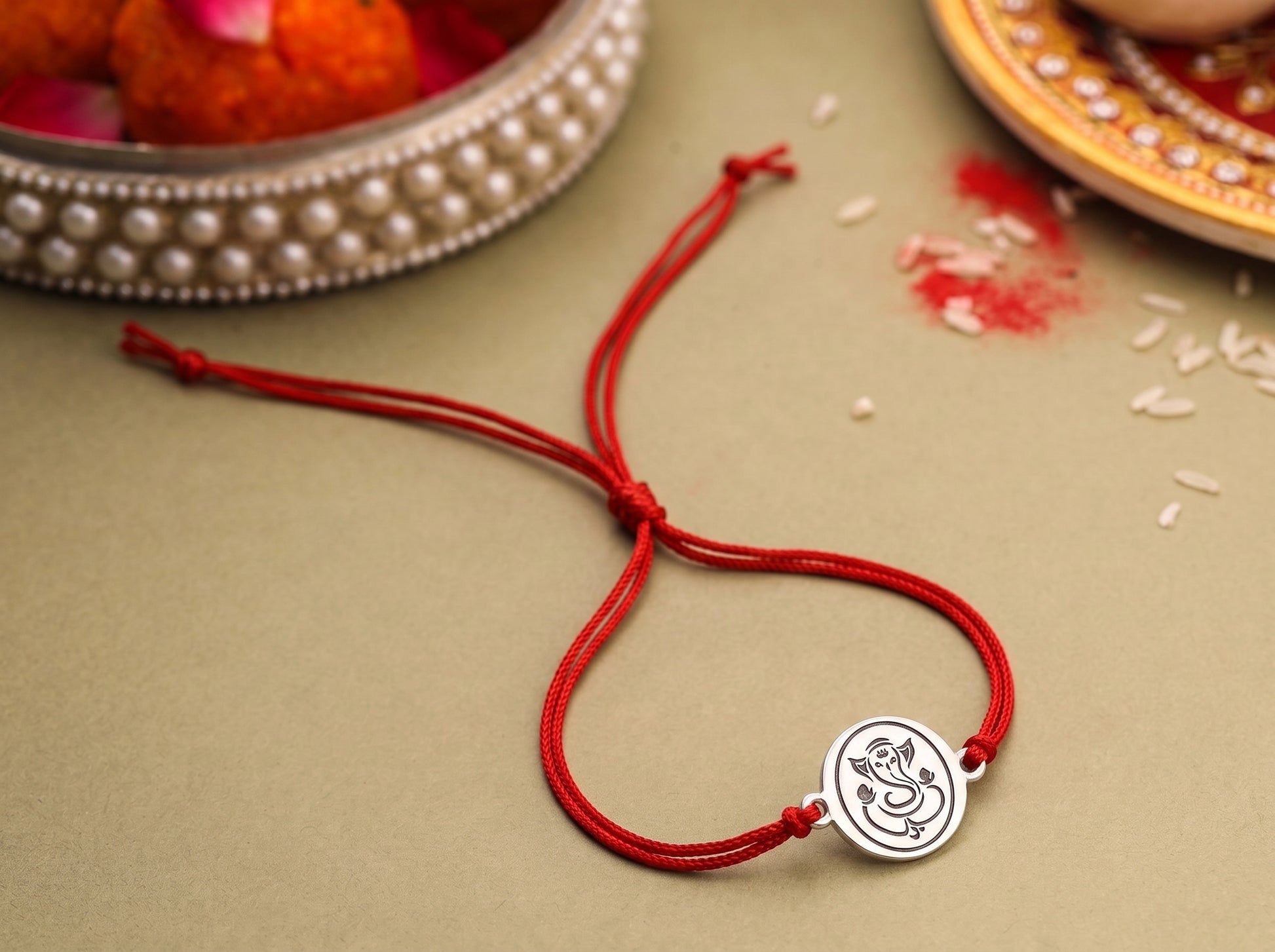 Ganesha Silver Rakhi