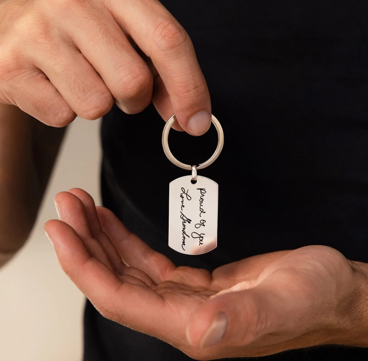 Handwriting Tag Keychain