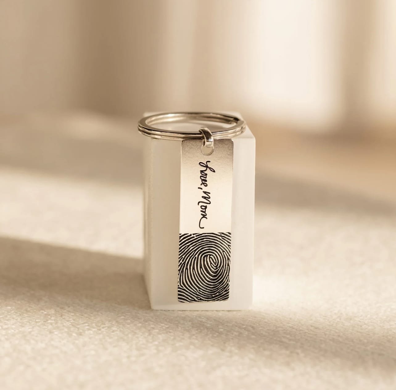 Fingerprint Bar Keychain