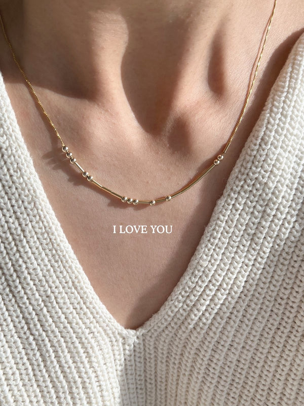 Morse code Necklace