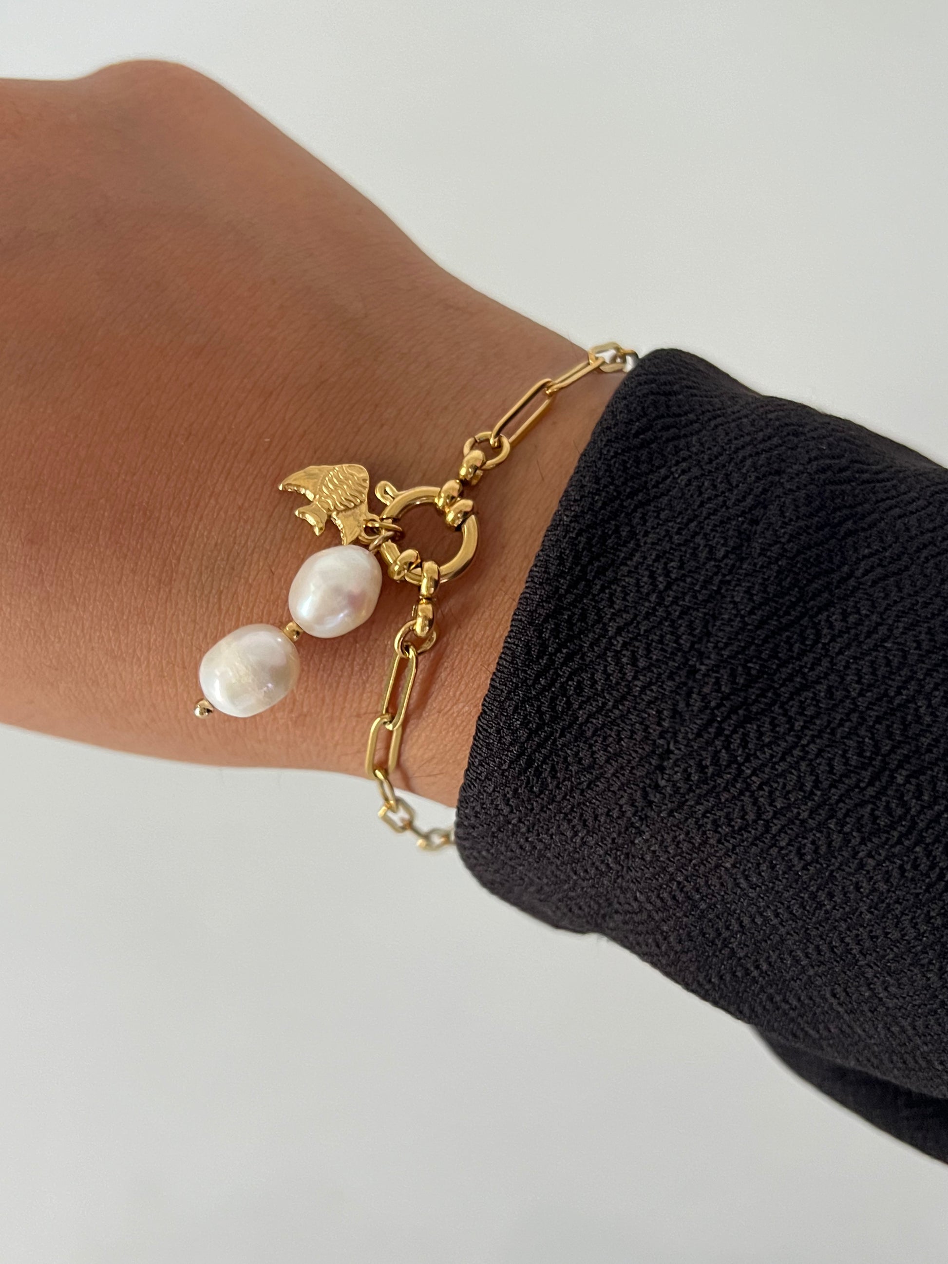 Pearl Charm Bracelet