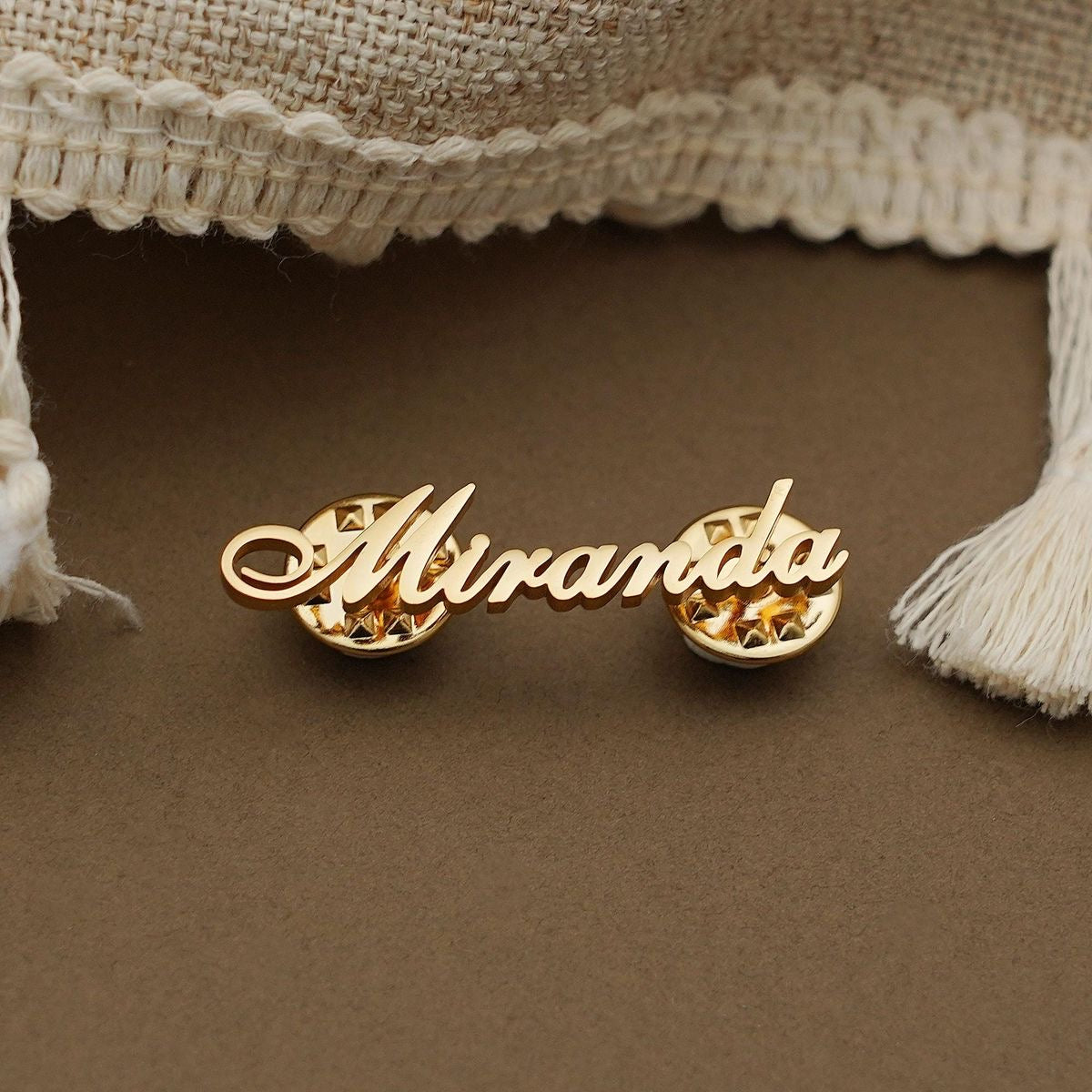 Cursive Name Brooch
