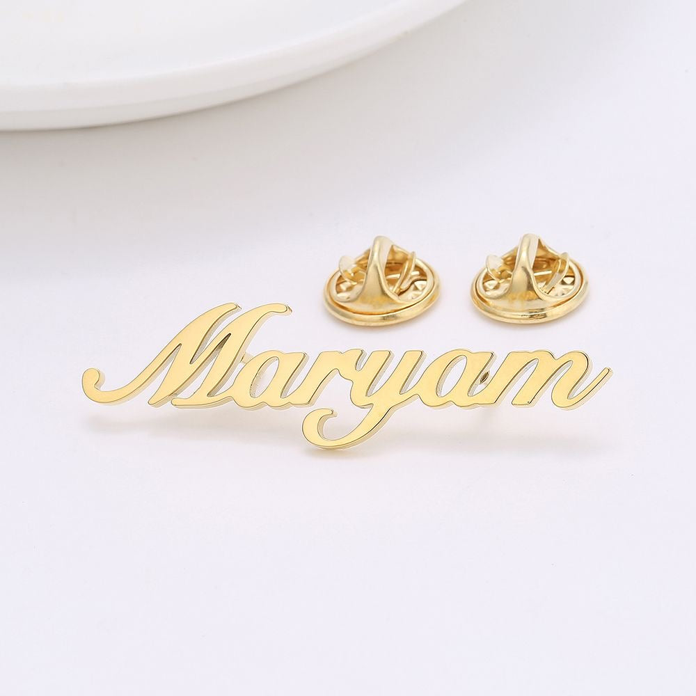 Cursive Name Brooch