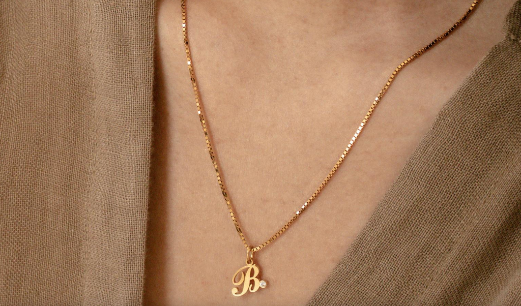 Initial Birthstone Necklace