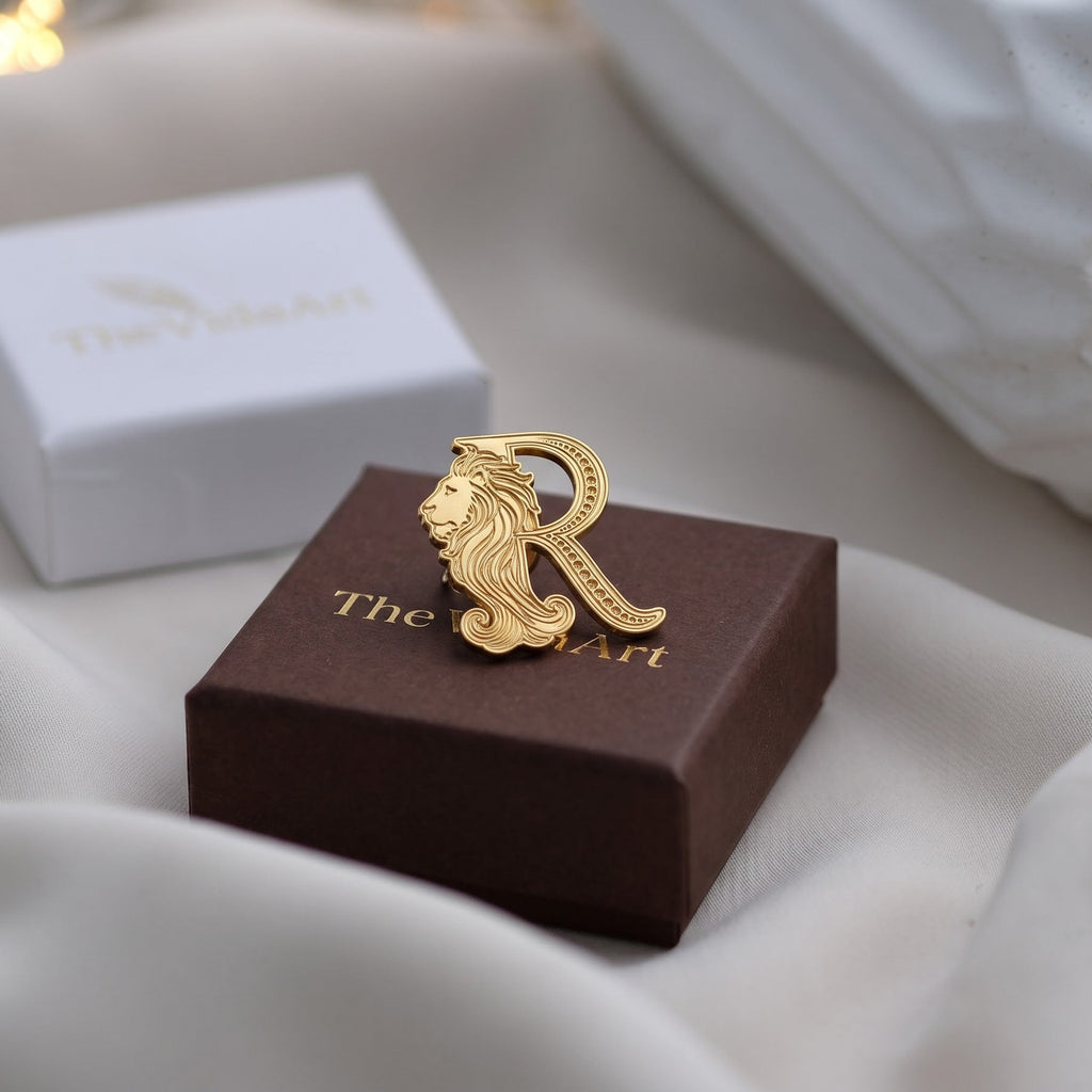 Custom Lion Brooch