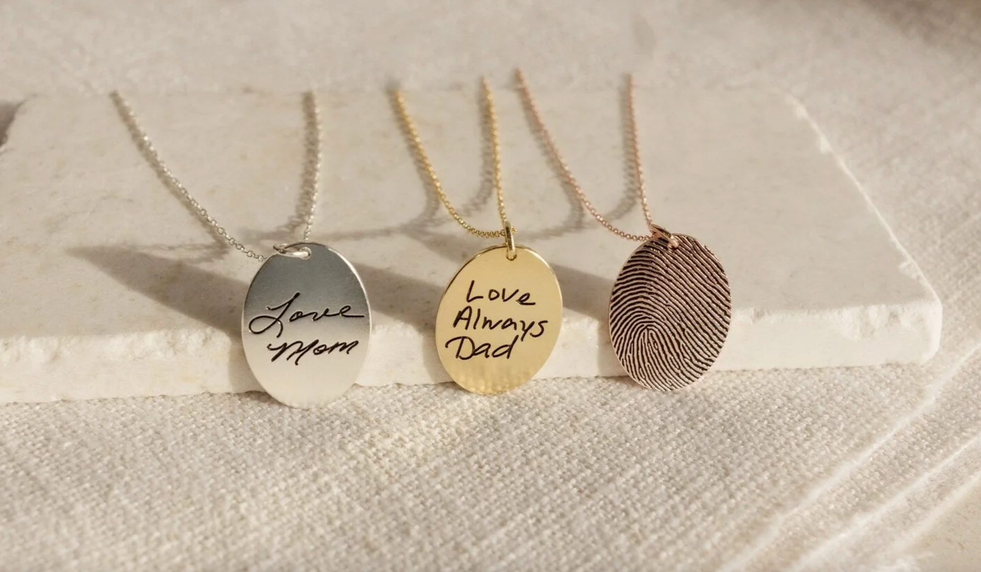 Oval Handwriting Necklace