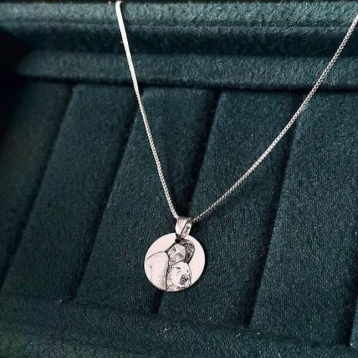 Personalised Portrait Printing Necklace
