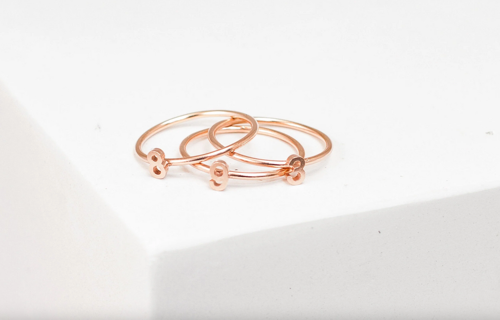 Dainty Letter Ring