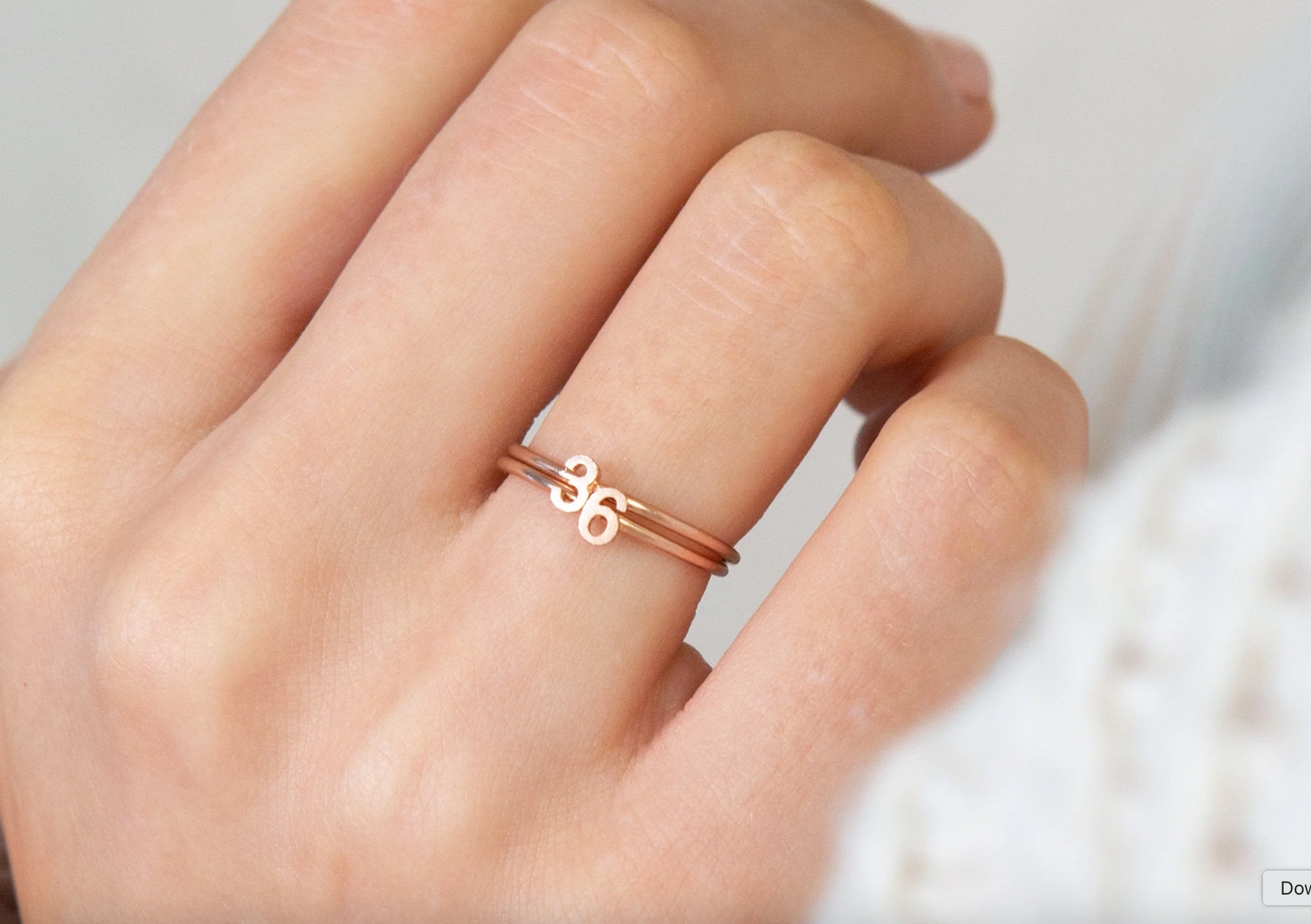 Dainty Letter Ring