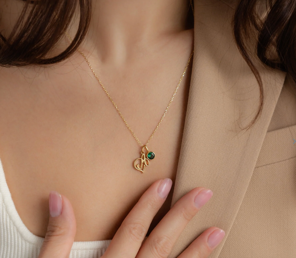 Heart Birthstone Necklace