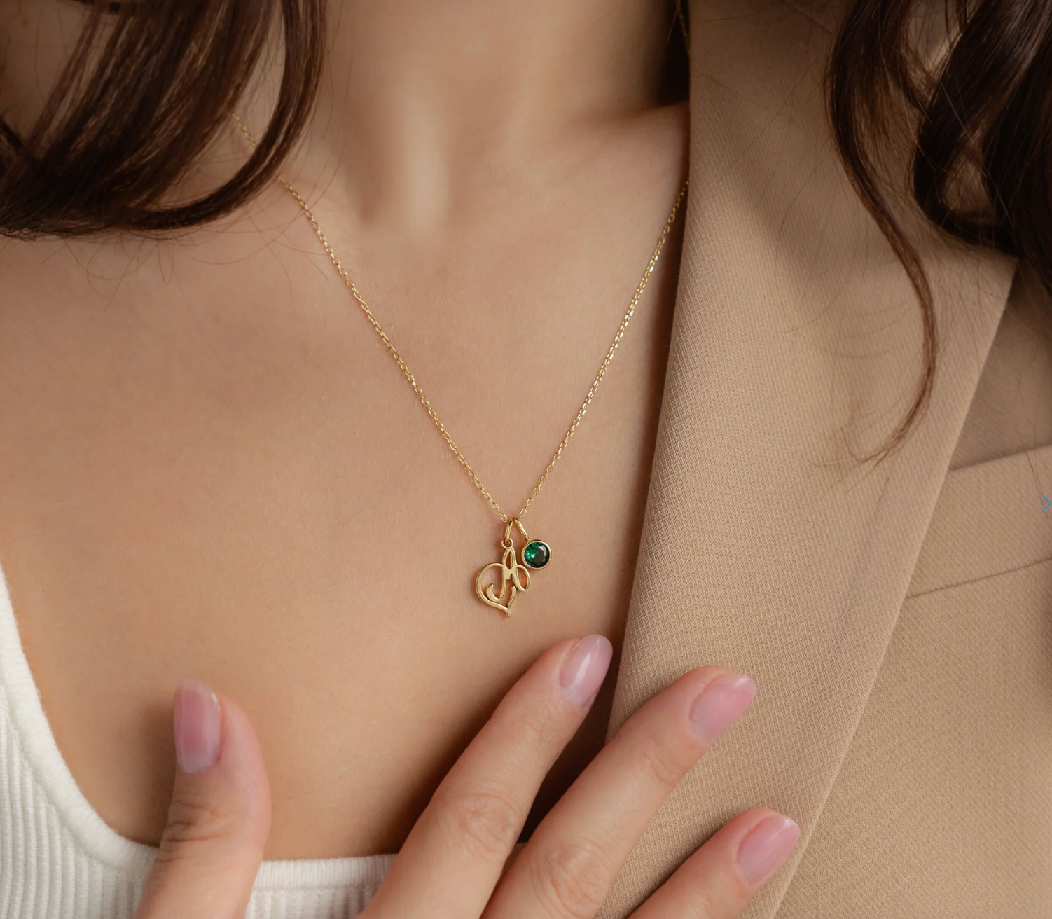 Heart Birthstone Necklace