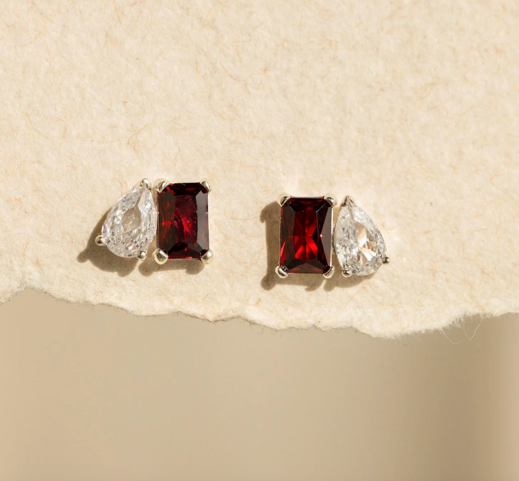 Toi et Moi Birthstone Earrings