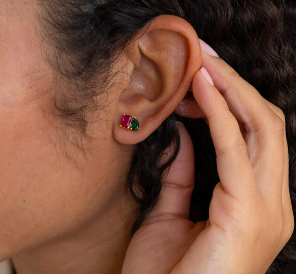 Toi et Moi Birthstone Earrings