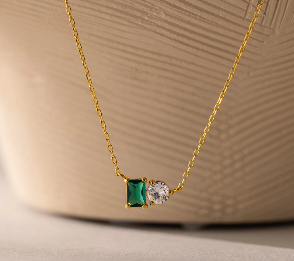 Toi et Moi Birthstone Necklace