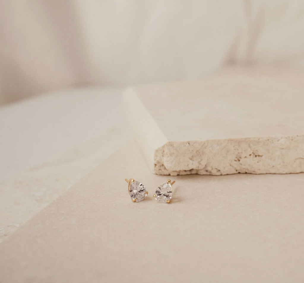 Pear Diamond Studs