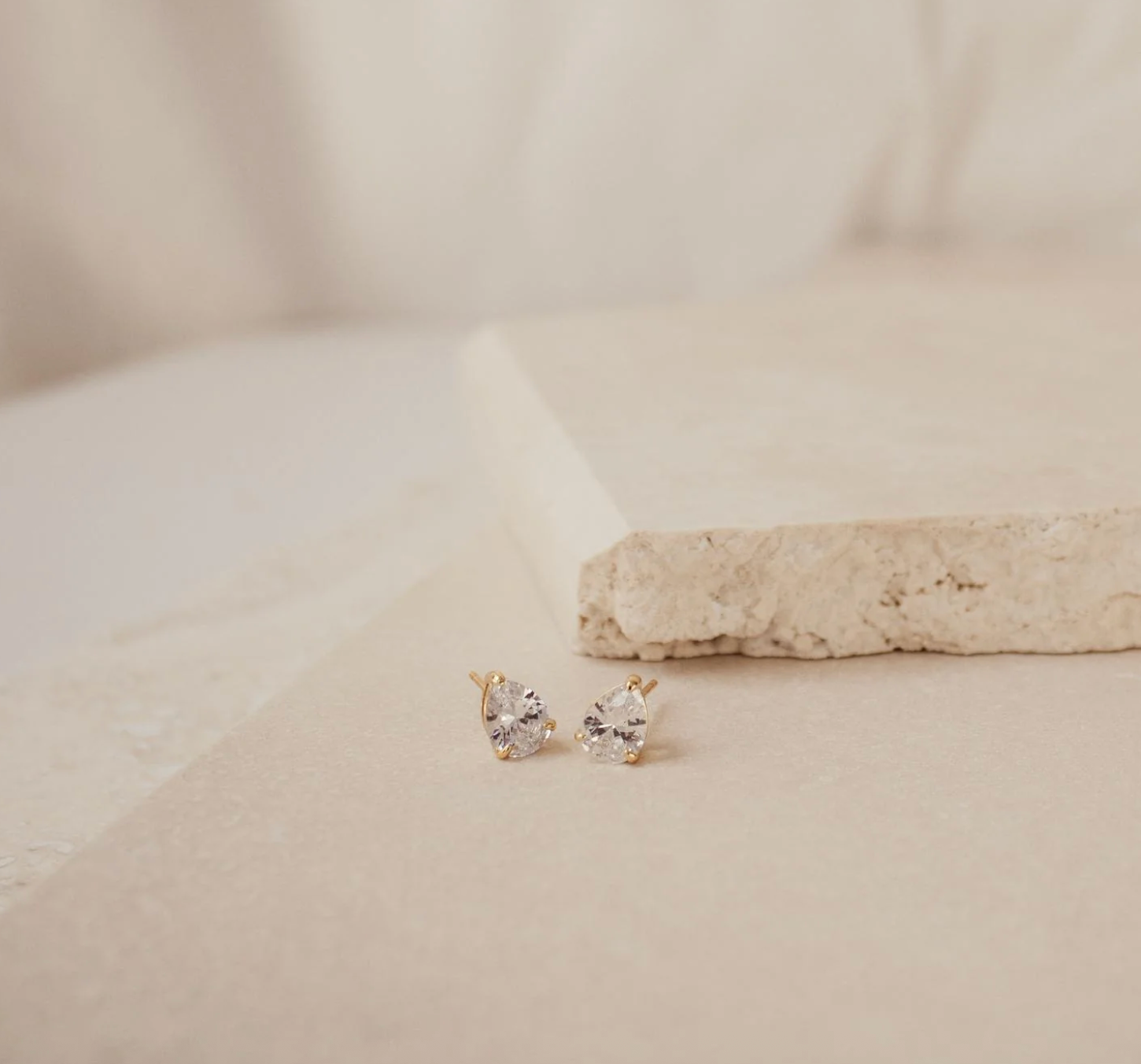 Pear Diamond Studs