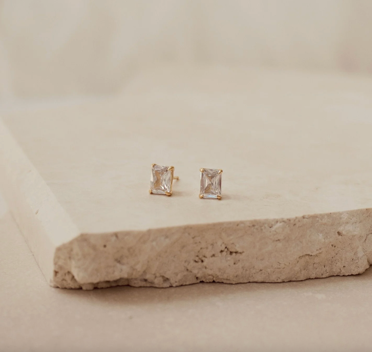 Emerald Diamond Studs