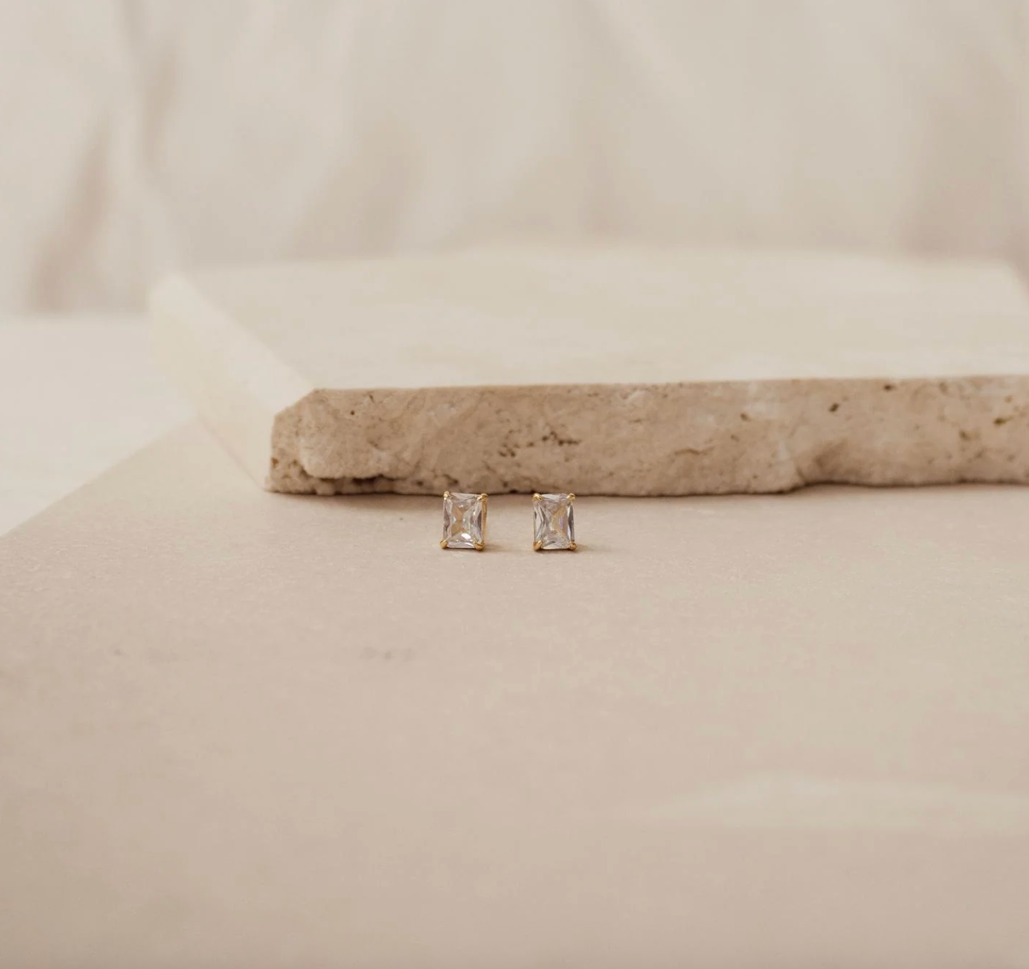 Emerald Diamond Studs