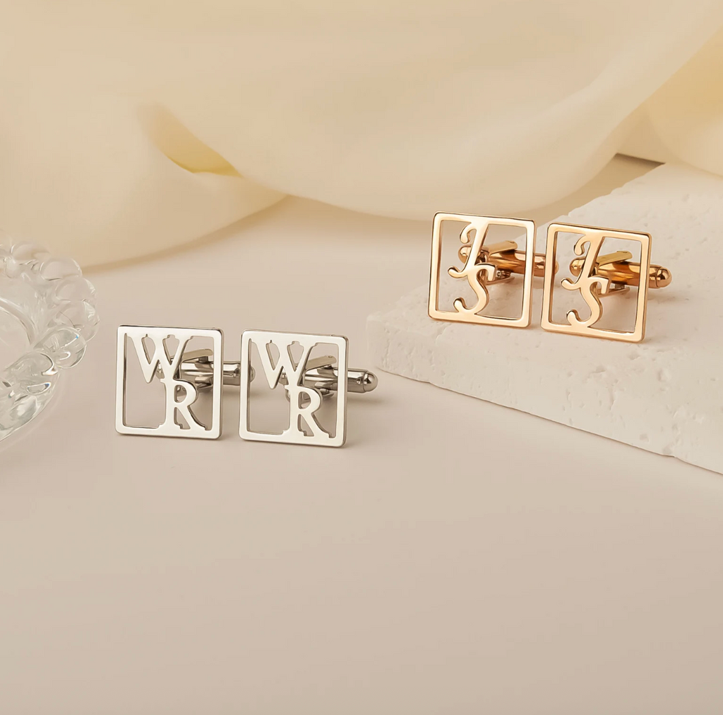 Initial Groomsmen Cufflinks