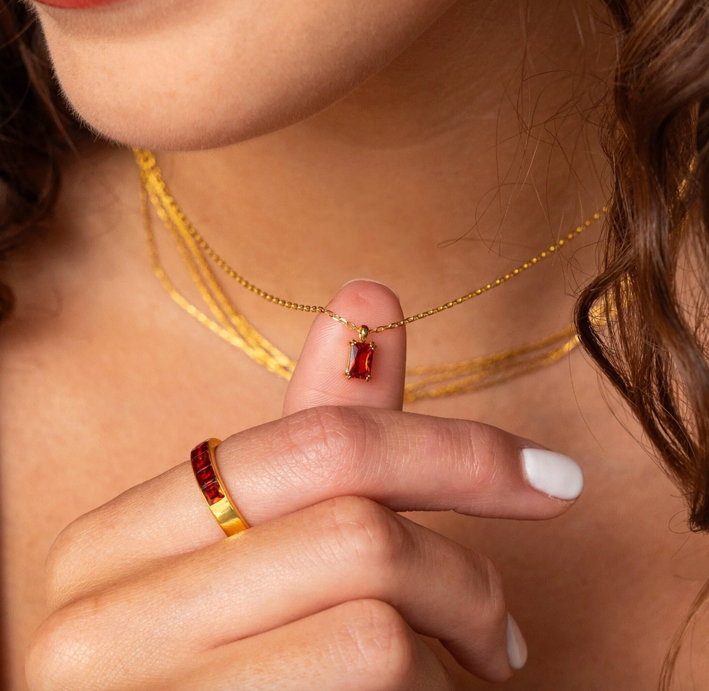 Emerald Cut Necklace