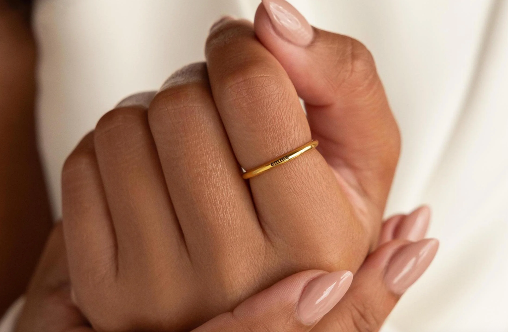 Tiny Name Ring