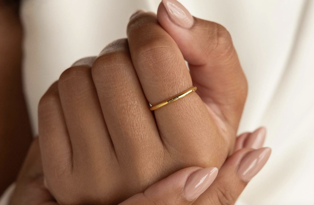 Tiny Name Ring