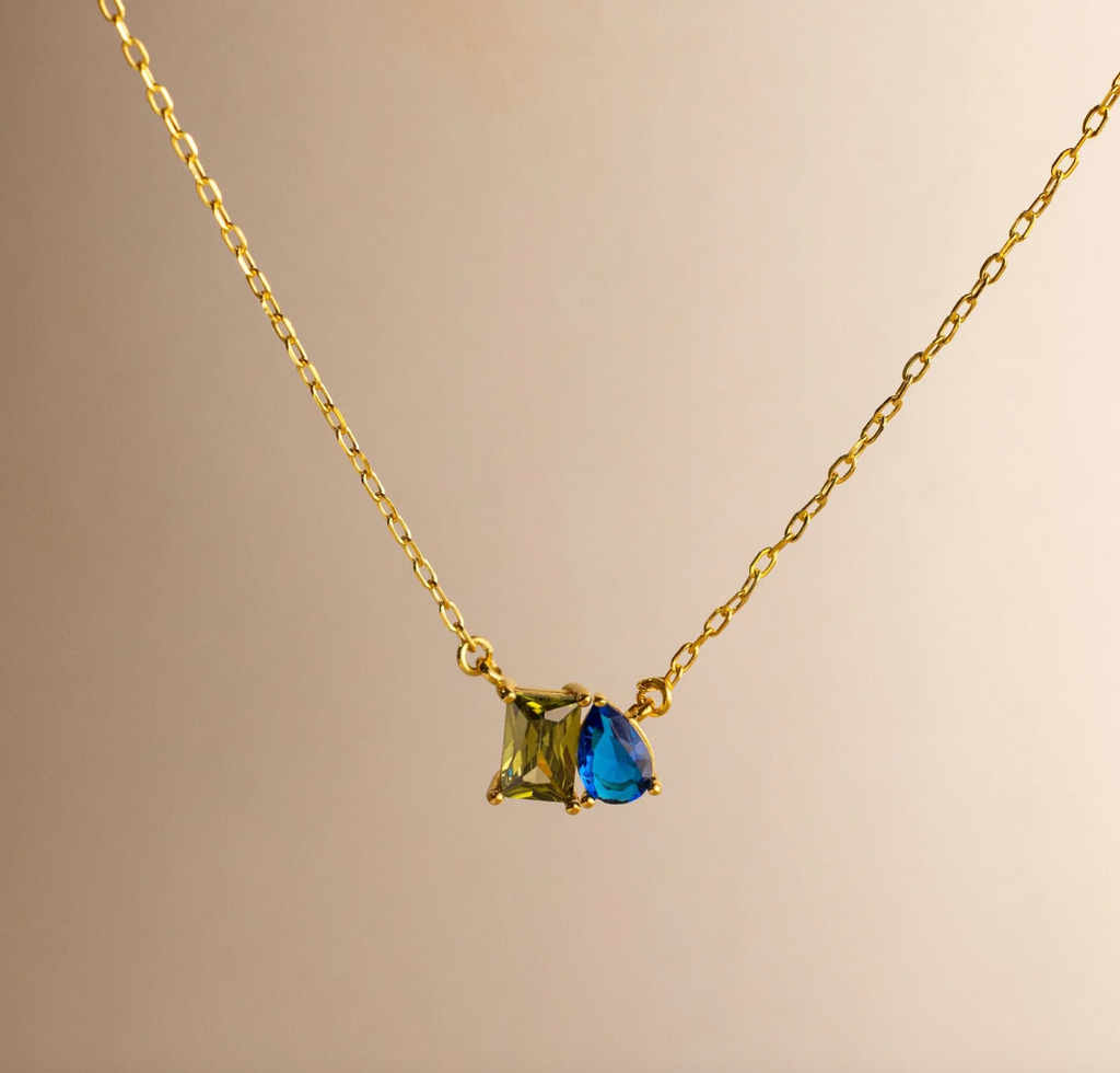 Toi et Moi Birthstone Necklace