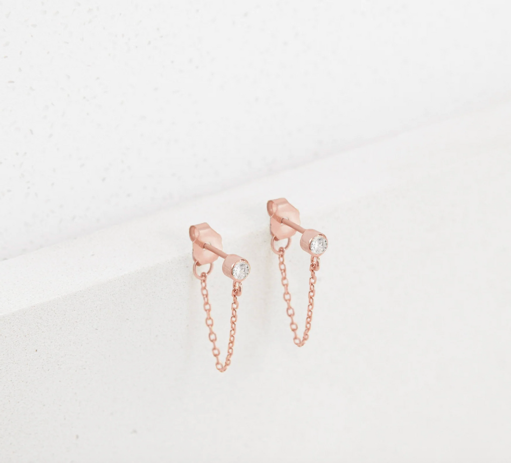 Birthstone Chain Studs