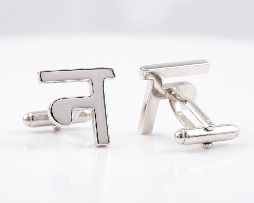 Hindi Letter Cufflink