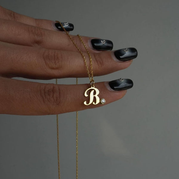 Solo Script Necklace