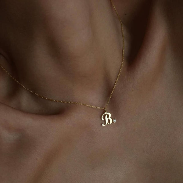 Solo Script Necklace
