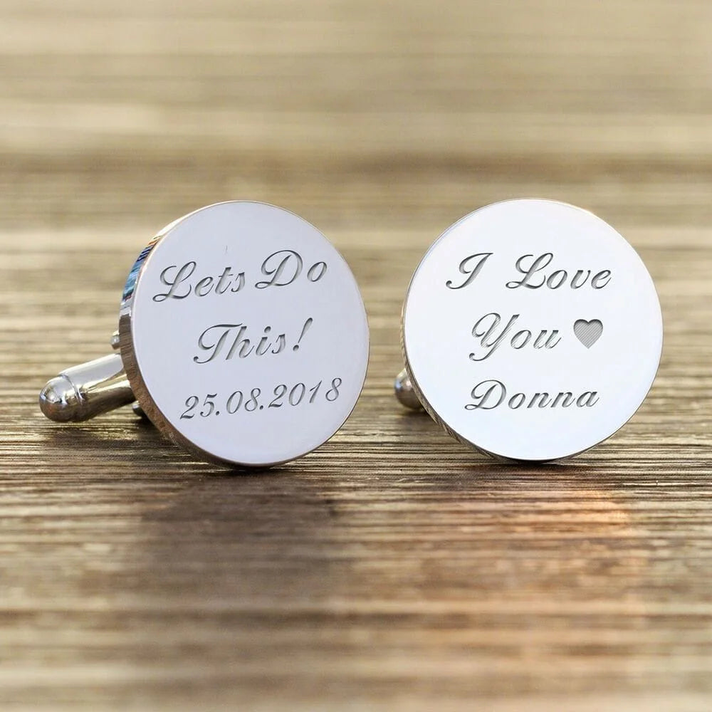 Handwriting engraved cufflinks