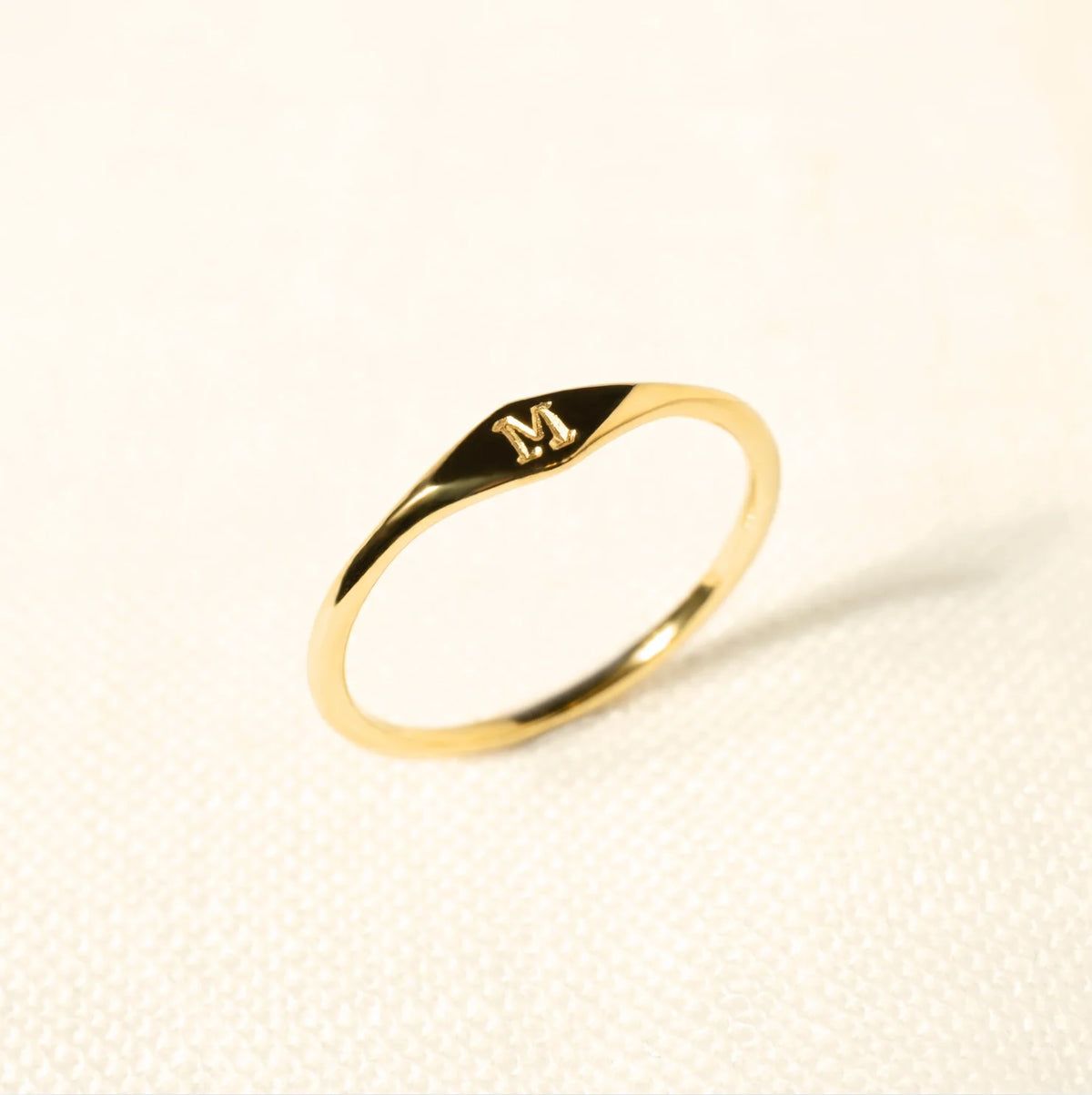 Dainty Initial Ring