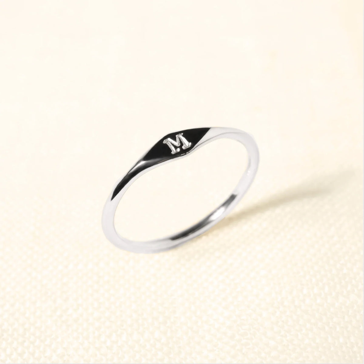 Dainty Initial Ring