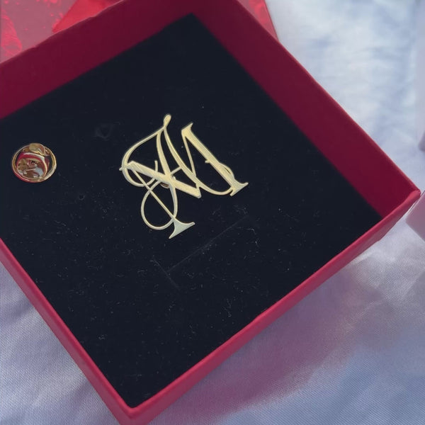 Monogram Brooch